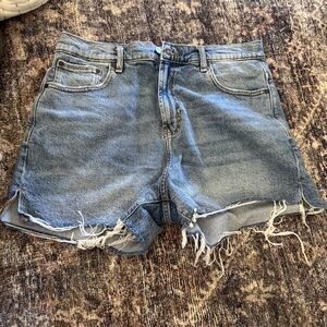 Habitual Light Blue Frayed Jean Shorts